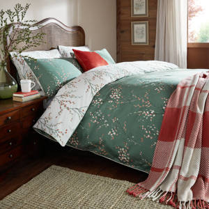 Laura Ashley Pussy Willow Fern Green Duvet Cover Set